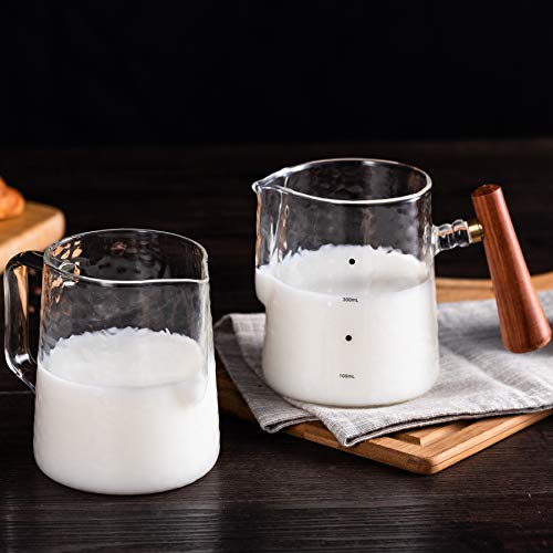 Heat-Resistant Glass Milk Steaming Pitcher, 20oz/600ml