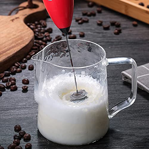 Glass Creamer Pitcher with Wooden Handle and Measuring Scale