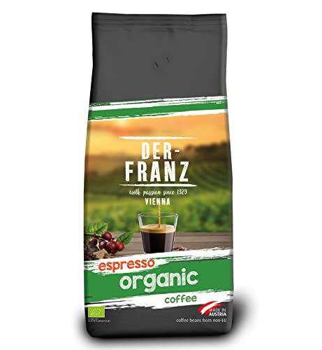 DER-FRANZ Espresso Organic Coffee, Whole Bean, 1000 g