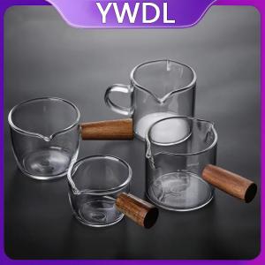 Wooden-handled Glass Espresso Measuring Cup - 140ml