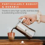 Italian Stainless Steel Espresso Maker | Moka Pot Induction