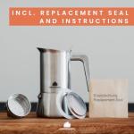 Italian Stainless Steel Espresso Maker | Moka Pot Induction