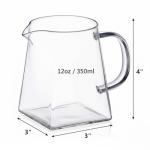 Small Glass Pitcher for Cream, Milk, Tea (12oz)