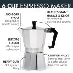 Classic Moka Pot for Italian & Cuban Café Brewing