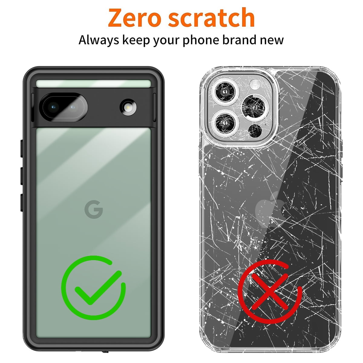 Rugged IP68 Waterproof Cover for Google Pixel 6A