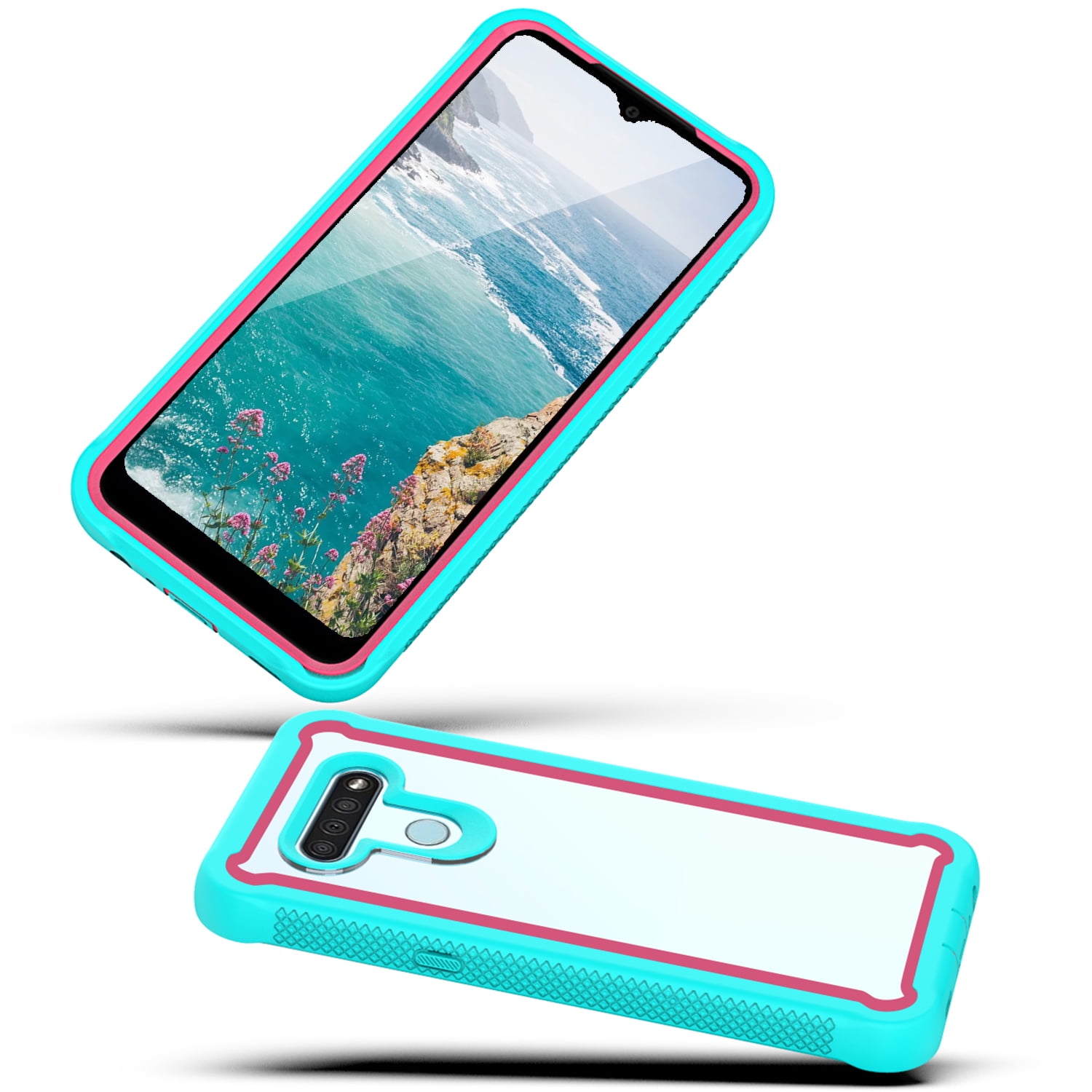 Blue/Pink Dual Layer Hybrid Case for LG Stylo 6