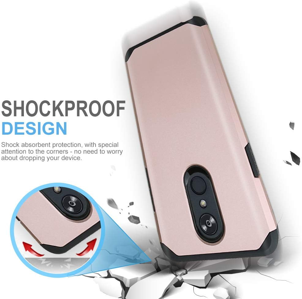 Rose Gold Dual Layer Hybrid Case for LG Stylo 5