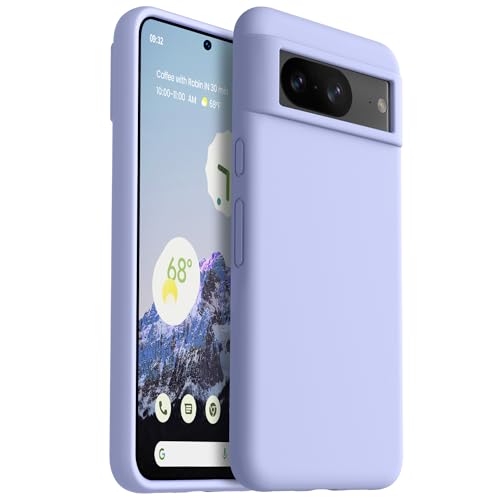 OTOFLY Slim Silicone Case for Google Pixel 8 (Light Purple)