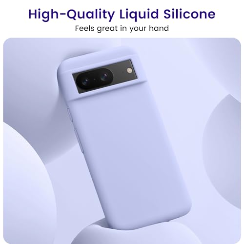 OTOFLY Slim Silicone Case for Google Pixel 8 (Light Purple)