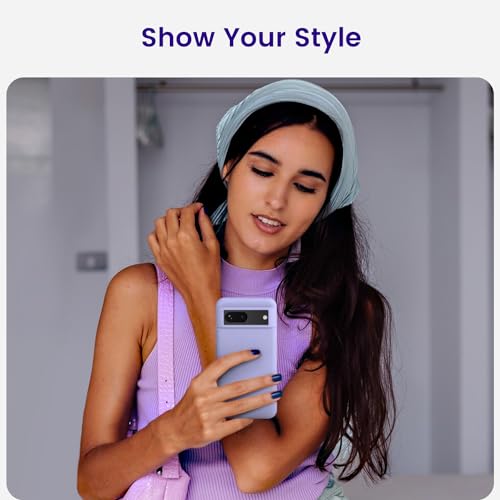 OTOFLY Slim Silicone Case for Google Pixel 8 (Light Purple)