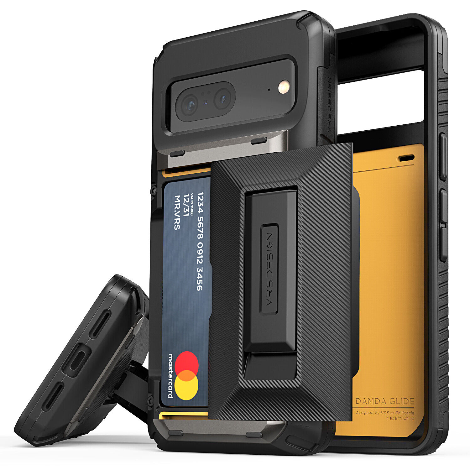Google Pixel 7 Pro Rugged Wallet Phone Case Kickstand