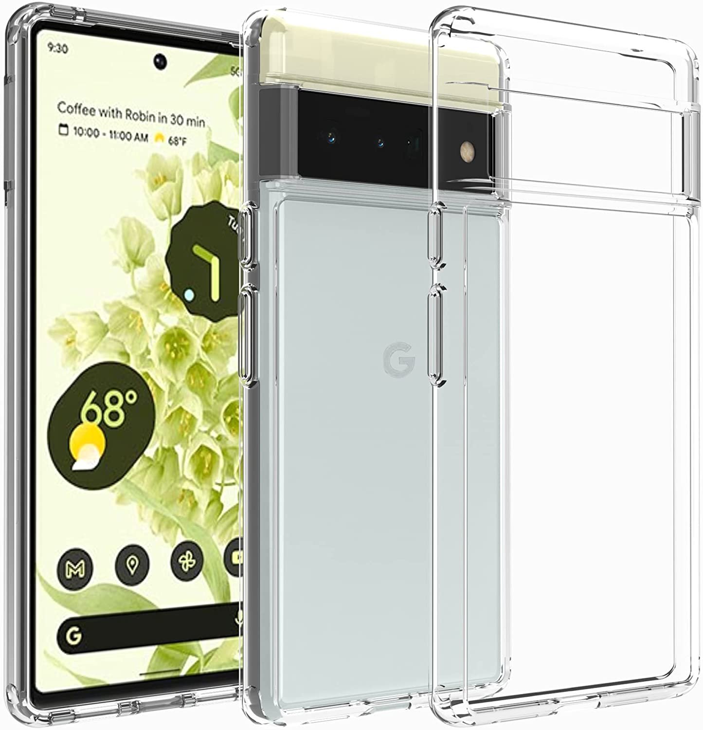 Google Pixel 6 Pro Clear Slim Shockproof Case