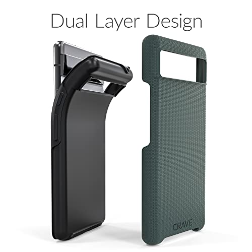 Google Pixel 6a Shockproof Dual Layer Forest Green Case