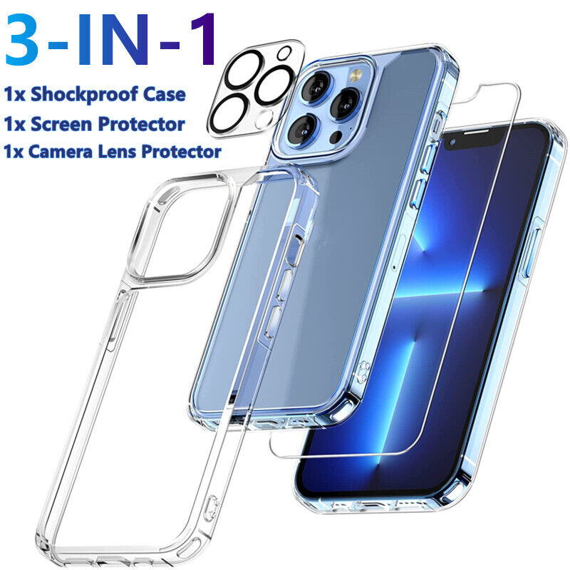 iPhone Pro Max Shockproof Case with Screen Protector