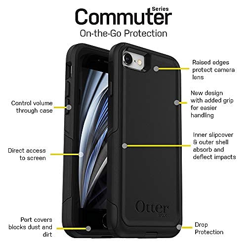Black OtterBox Case for iPhone SE, 8, 7