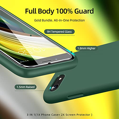 Silicone Shockproof Case with Screen Protector for iPhone