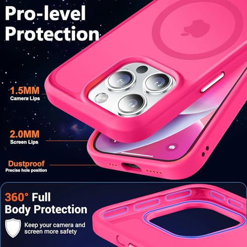 Hot Pink Slim Translucent Shockproof Case iPhone 14 Pro