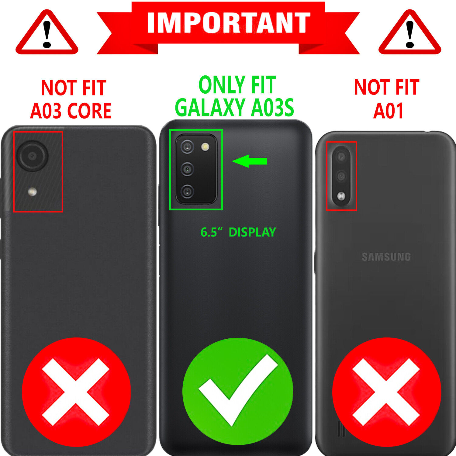 Samsung Galaxy A03S Shockproof Case + Glass Protector