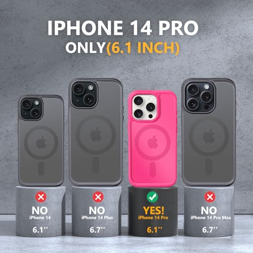 Hot Pink Slim Translucent Shockproof Case iPhone 14 Pro