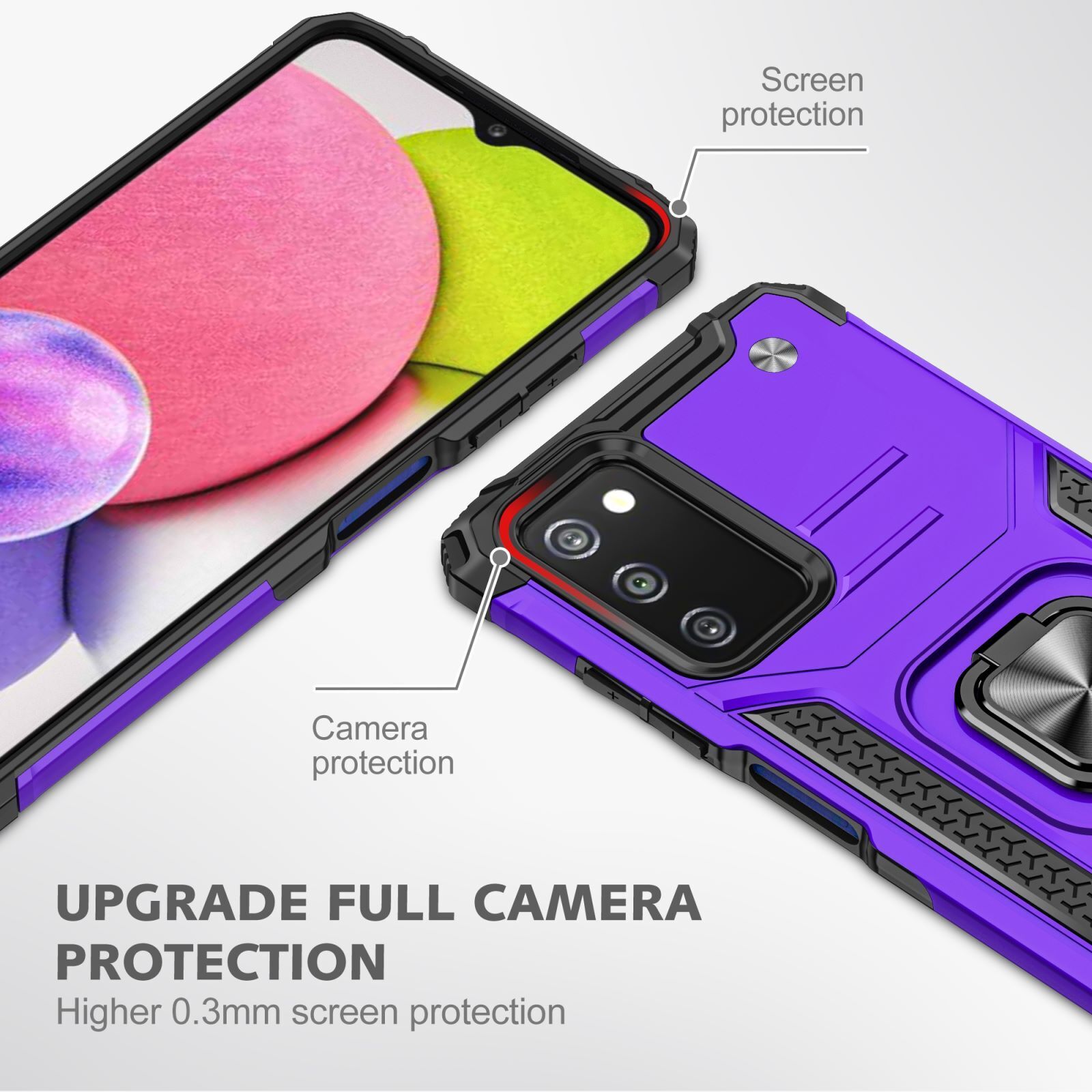 Samsung Galaxy A15 A14 5G Case with Glass Cover