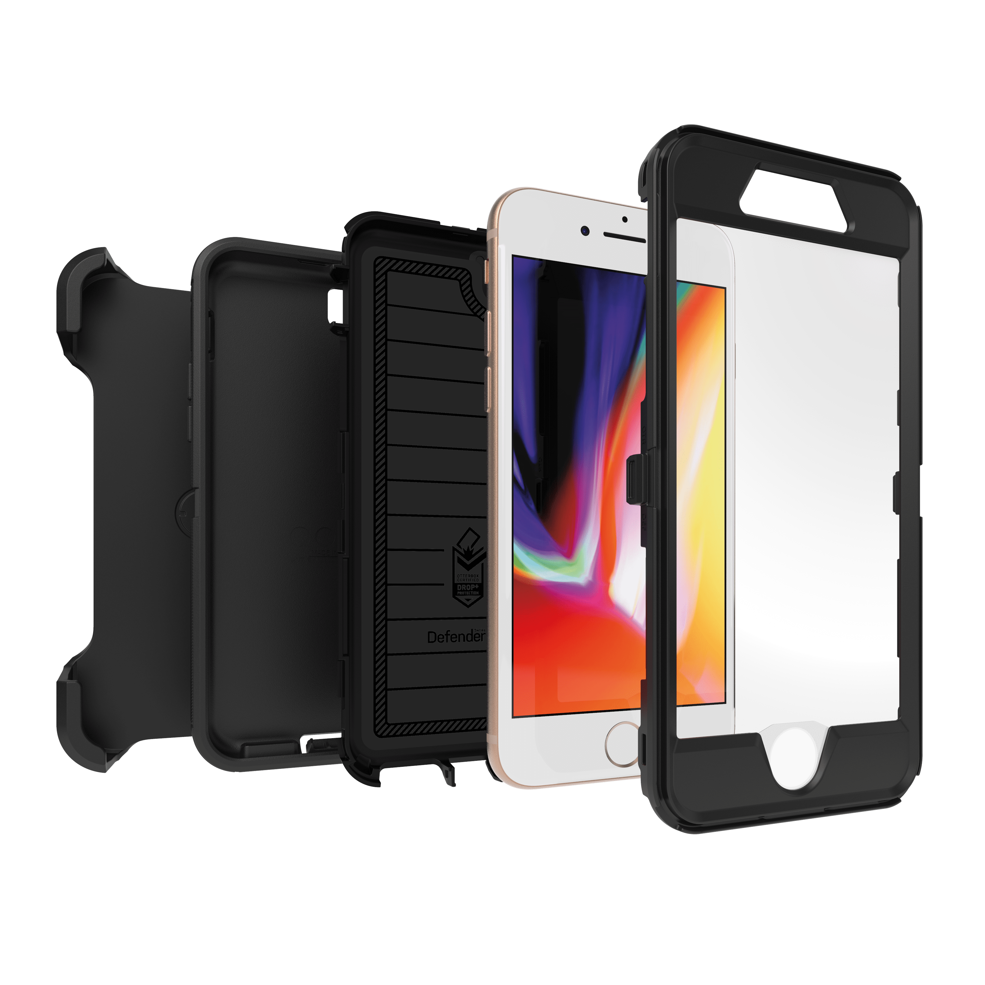 OtterBox Defender Pro Phone Case for Apple iPhone SE, 8, 7 - Black