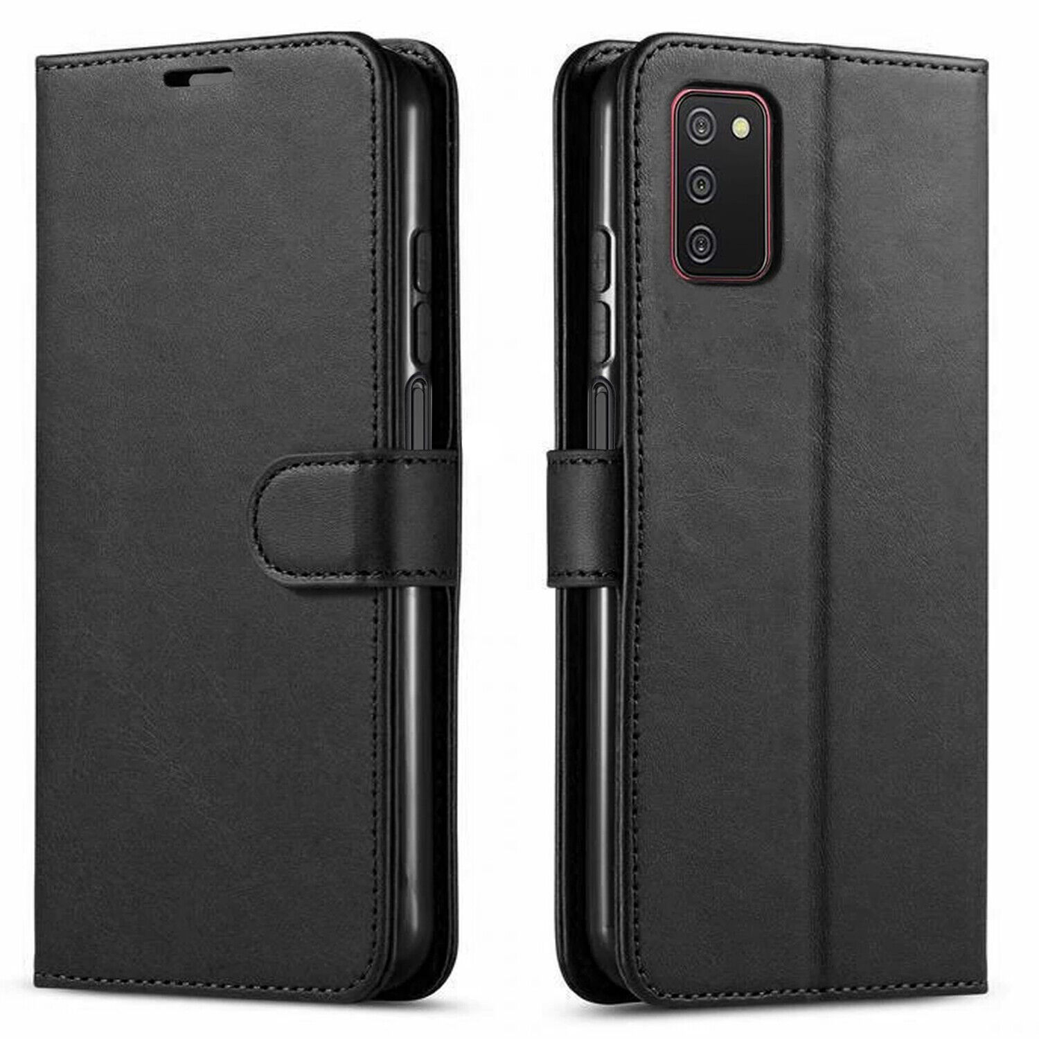 Samsung Galaxy A03s A13 5G Wallet Case + Glass Protector