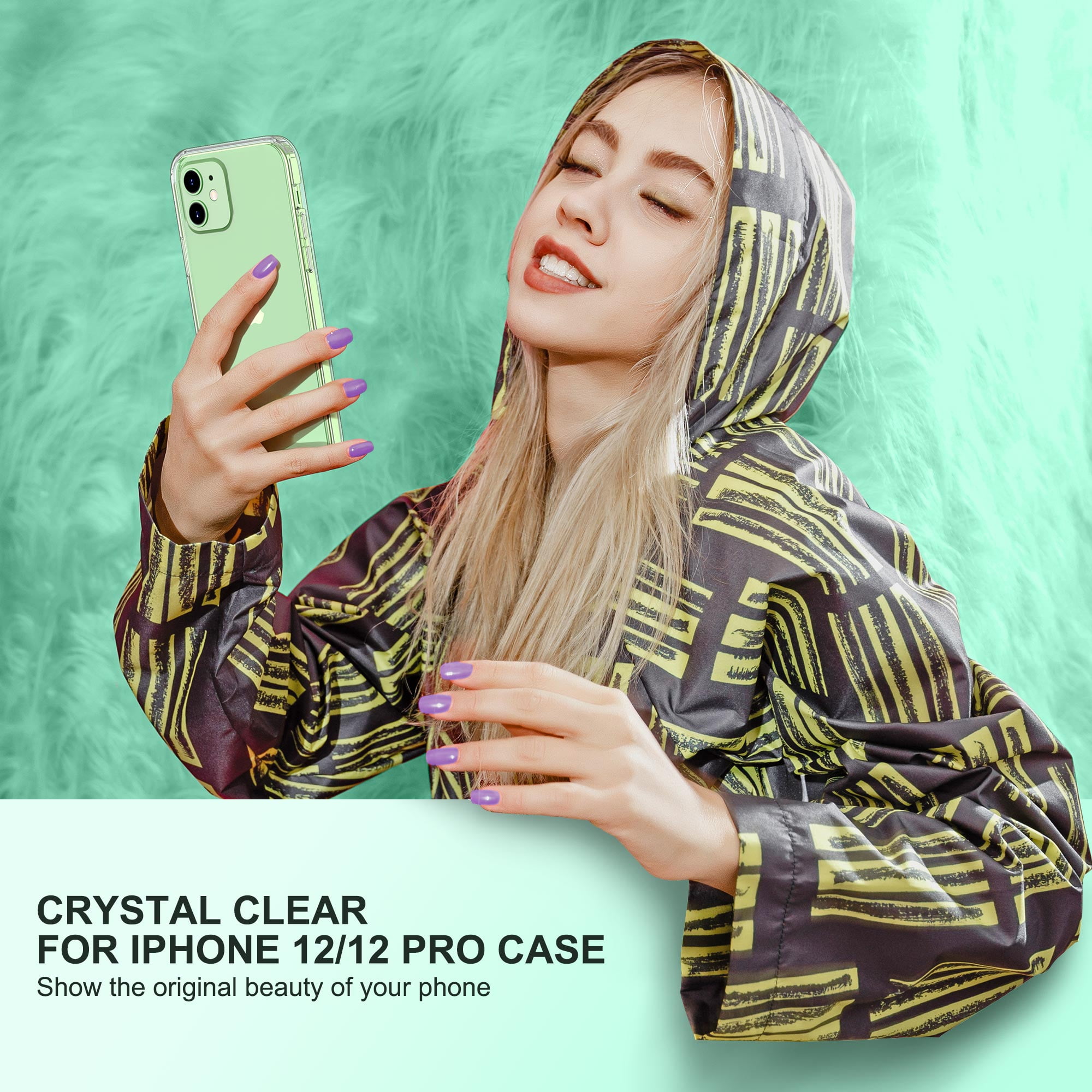 ULAK Clear Anti-Scratch Shockproof Bumper iPhone 12/12 Pro Case
