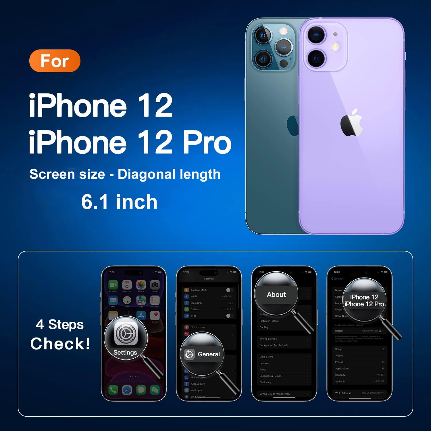 ULAK Clear Anti-Scratch Shockproof Bumper iPhone 12/12 Pro Case