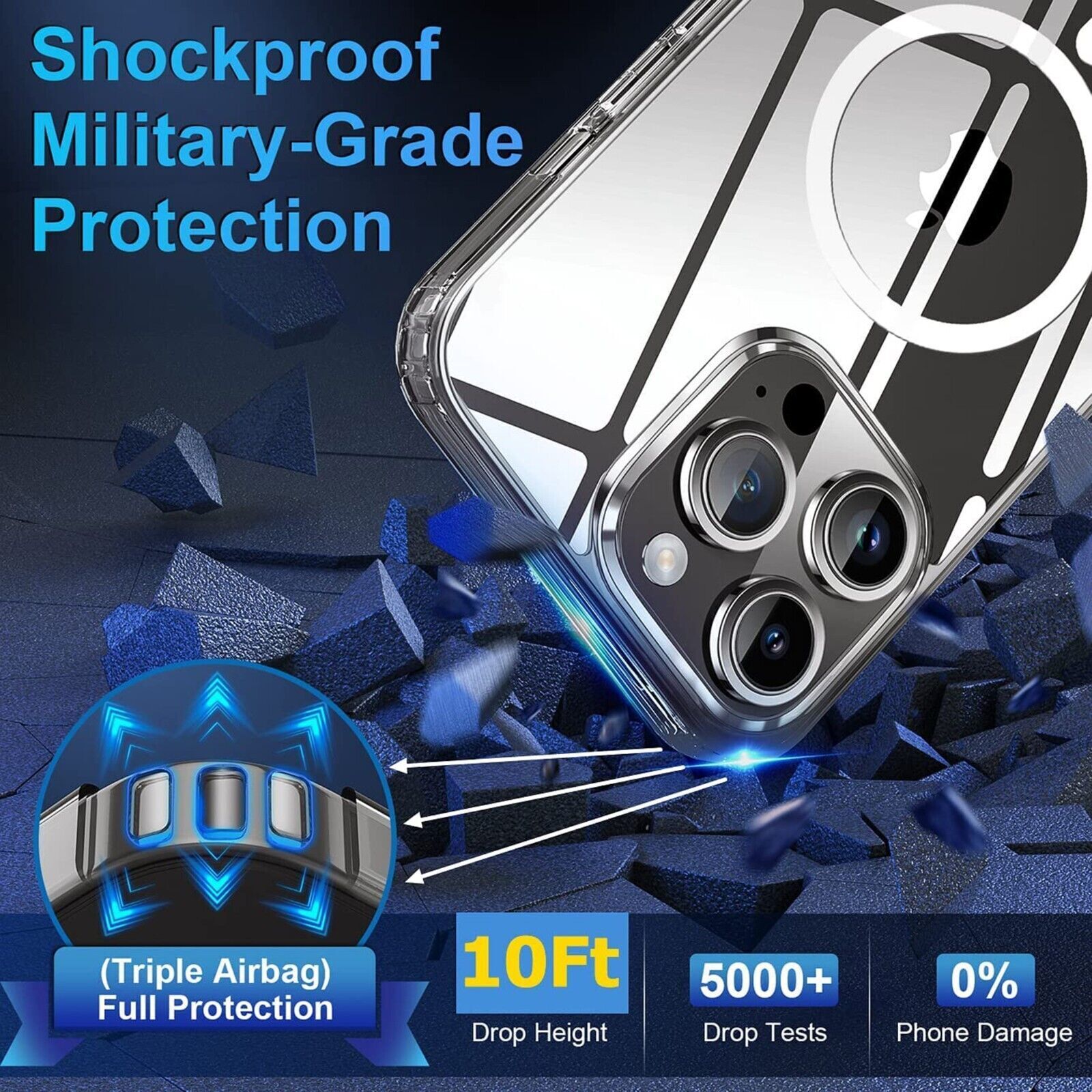 Clear Plating Mag Cover for Apple iPhone Pro Max