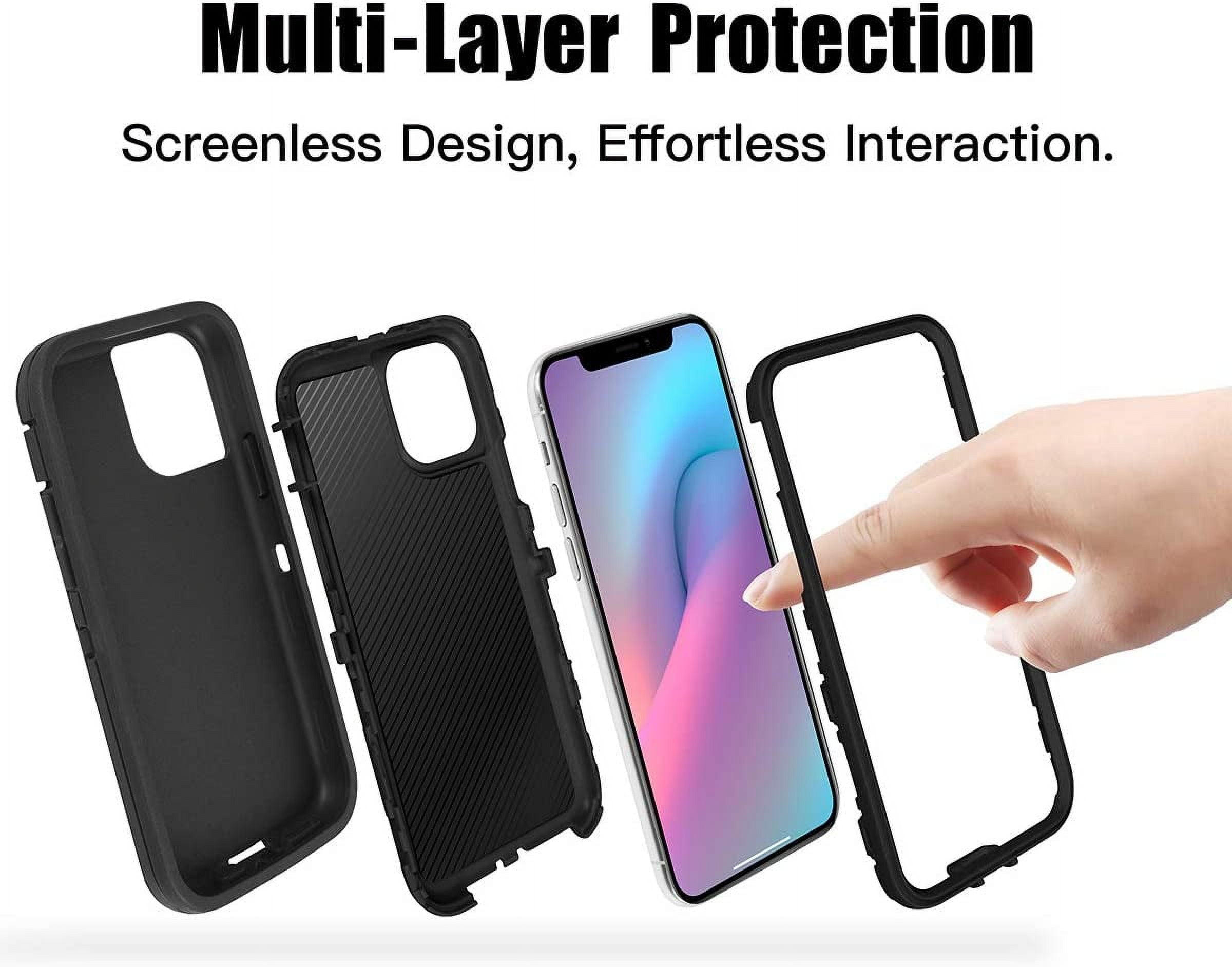 iPhone 11 Heavy Duty Shockproof Rubber Case Black
