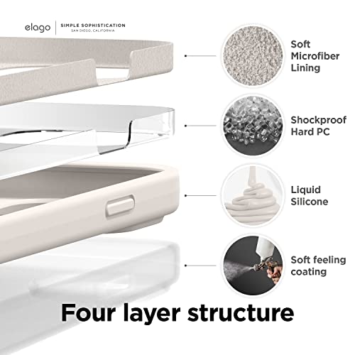 iPhone 14 Liquid Silicone Shockproof Slim Case (Stone)