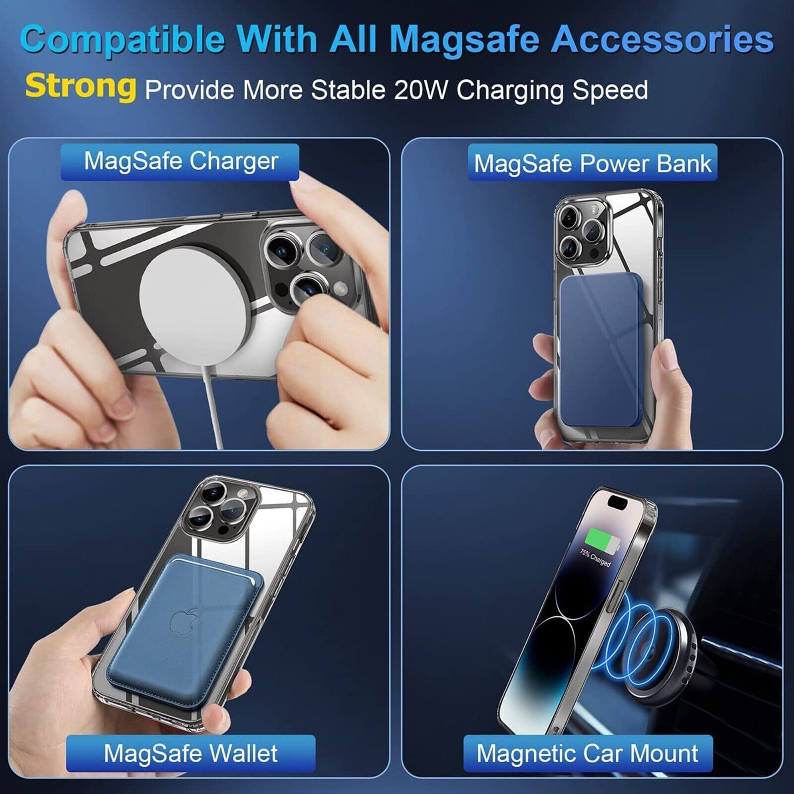 Clear Plating Mag Cover for Apple iPhone Pro Max