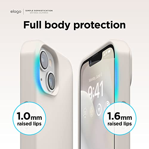 iPhone 14 Liquid Silicone Shockproof Slim Case (Stone)
