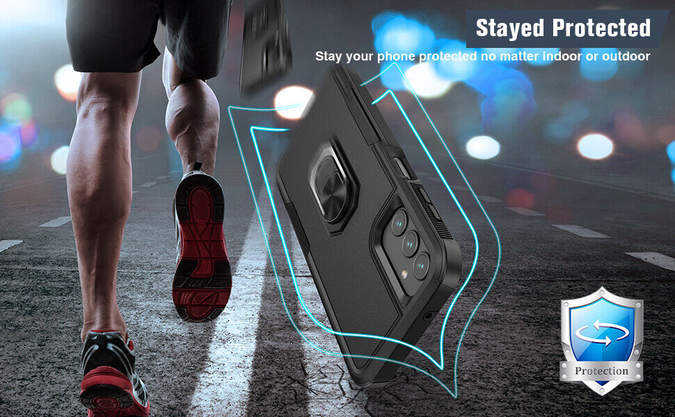 Samsung Galaxy A15 A14 5G A54 A35 A03S A13 Shockproof Case with Glass Cover