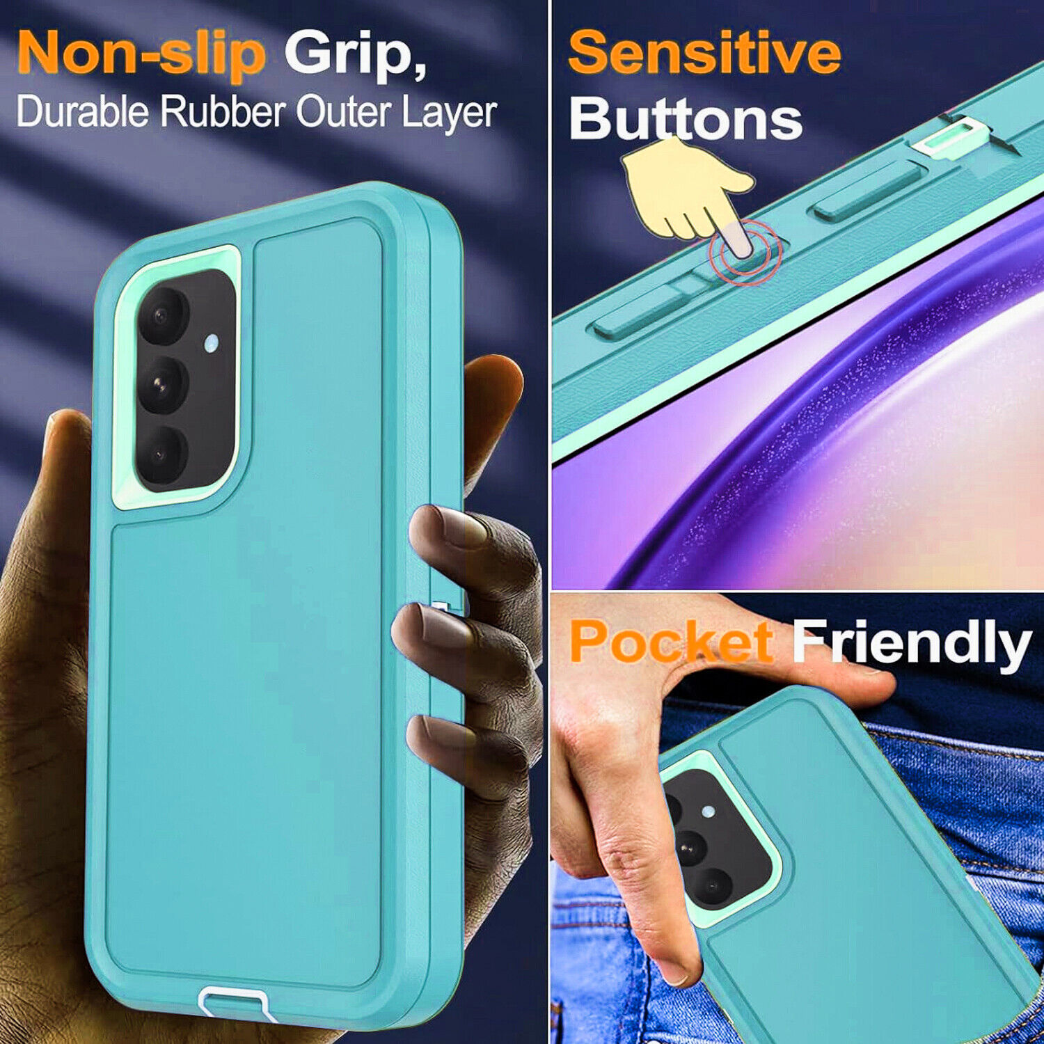 Samsung Galaxy A15 5G A14 A54 Phone Cover Screen Protector