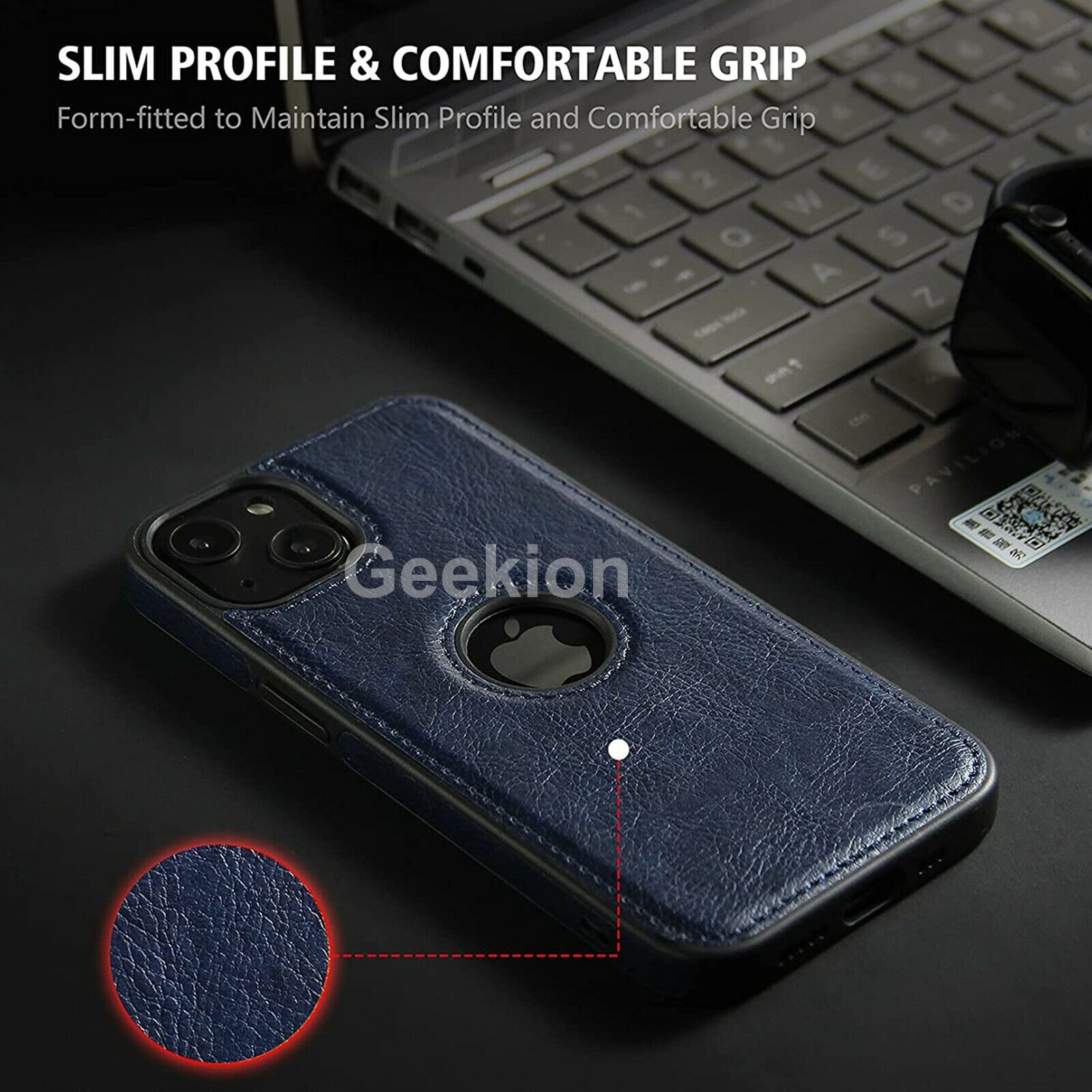Leather Shockproof Cover for Apple iPhone 15-11 Pro