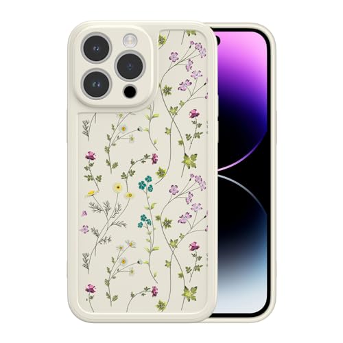 Floral iPhone 13 Pro Silicone Case, Slim Shockproof
