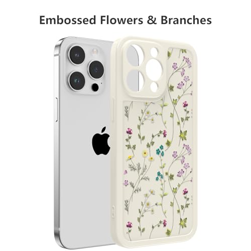 Floral iPhone 13 Pro Silicone Case, Slim Shockproof