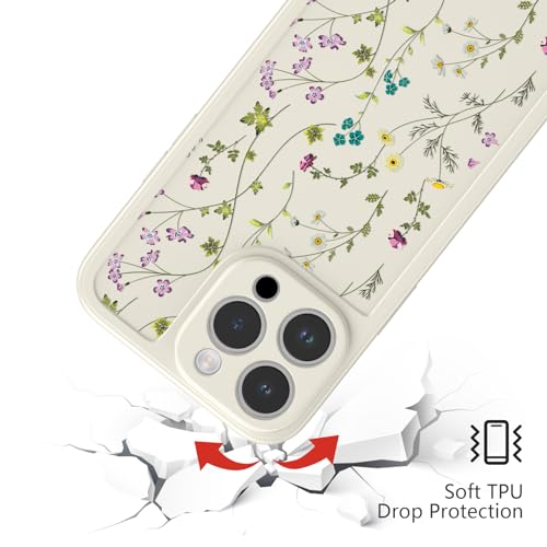 Floral iPhone 13 Pro Silicone Case, Slim Shockproof