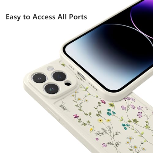 Floral iPhone 13 Pro Silicone Case, Slim Shockproof