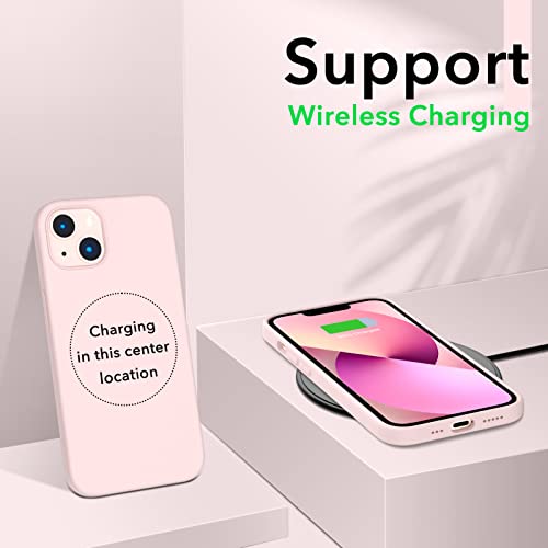 ORNARTO iPhone 13 Slim Silicone Case - Chalk Pink