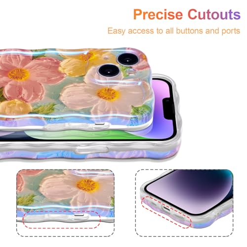 Colorful Retro Oil Painting Printed Case for iPhone 13