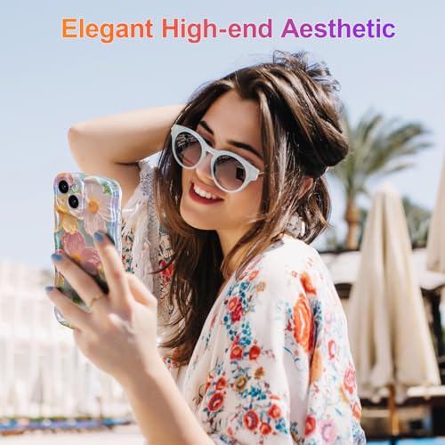 Colorful Retro Oil Painting Printed Case for iPhone 13