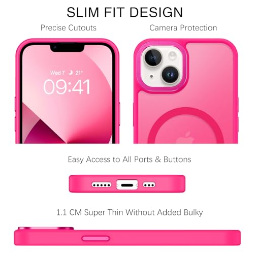 BENTOBEN Magnetic Translucent Matte Phone Case for iPhone 13/14