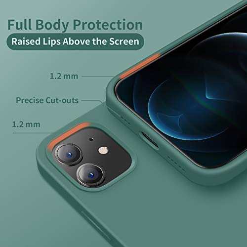 Cordking Silicone Shockproof Phone Case for iPhone 12/12 Pro