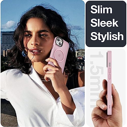 Pink Slim Magnetic iPhone 14/13 Case, Matte Finish