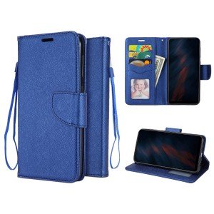 Blue LG K51 phone case with kickstand wallet