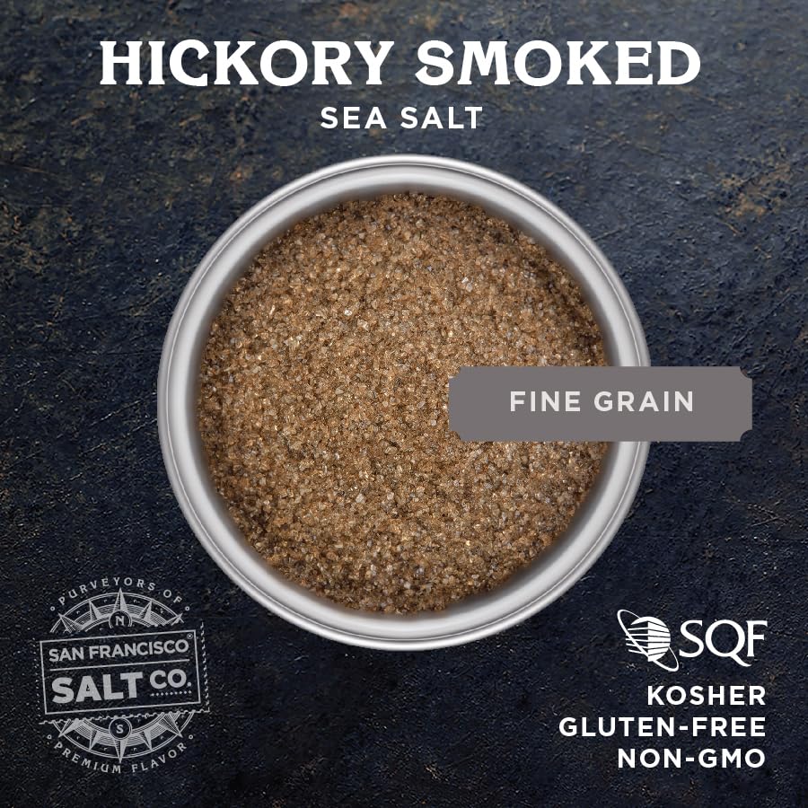 Hickory Smoked Sea Salt - 2 lb Fine Grain