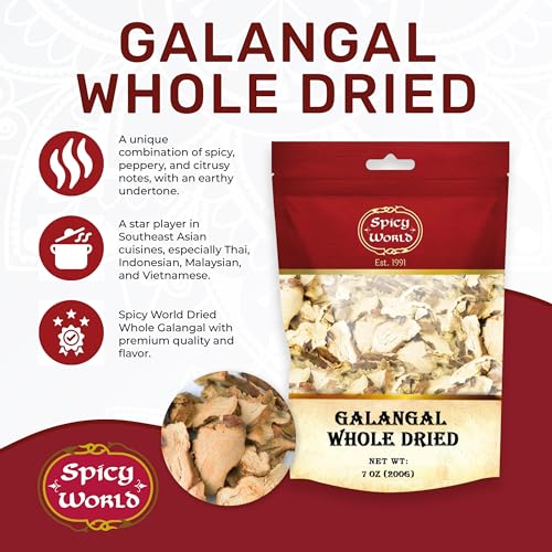 Sliced Dried Galangal - Ideal for Soups 7oz