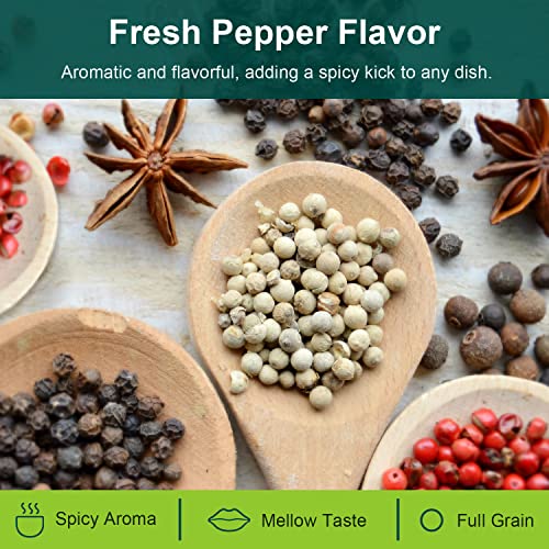 Soeos Fresh Non-GMO White Peppercorns, 18oz